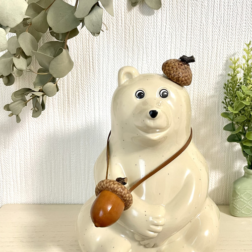 2023限定 しろくま貯金箱 マフラー付き polar bear money box