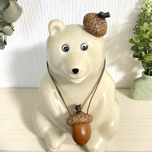 しろくま貯金箱》北海道の森の宝物＊どんぐりポシェット&ぼうし その他