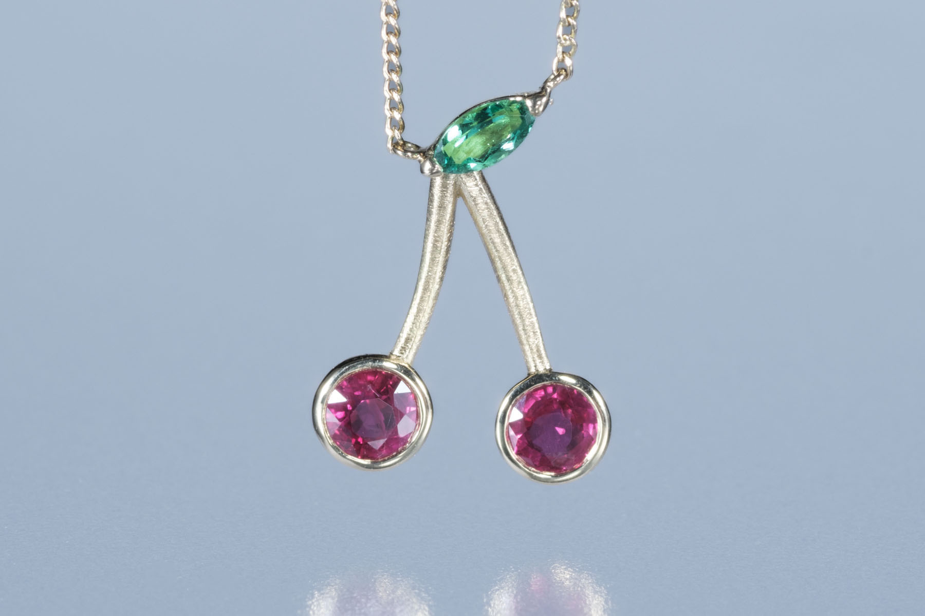 ルビーエメラルド さくらんぼのネックレス　JE01425 102,850円