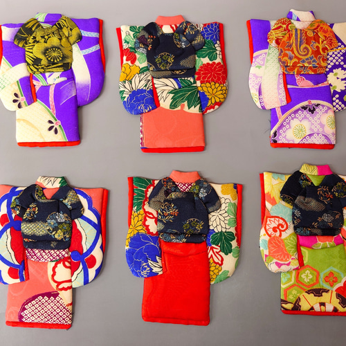 出来上がり】大正ロマン着物 後ろ姿の押絵 5 その他インテリア雑貨 和