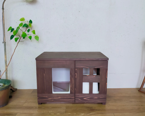 デオトイレ 快適ワイド専用 猫トイレカバー ハウス・小屋 仔猫公団