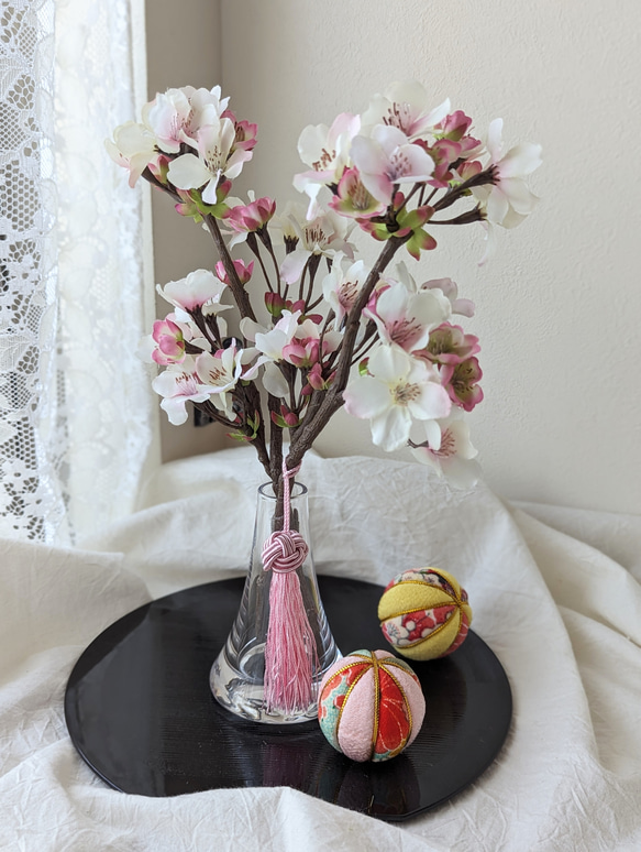 毎年きれい！お色選べる！桜のアレンジメント4点セット　ひな祭り　和室　玄関　インテリア 5枚目の画像