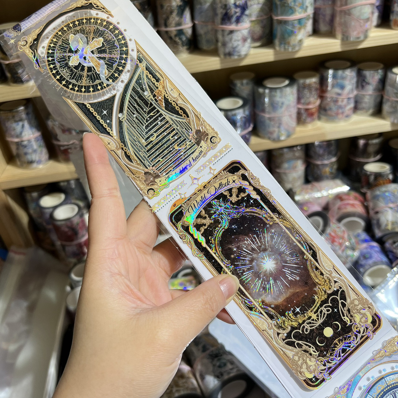 マステ切り売り】晶璨集 透明petの局部虹光 490円【K288】海外PET（