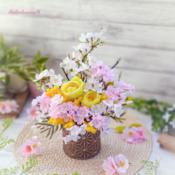 桜とチューリップとミモザの歓びの春❀ 2枚目の画像