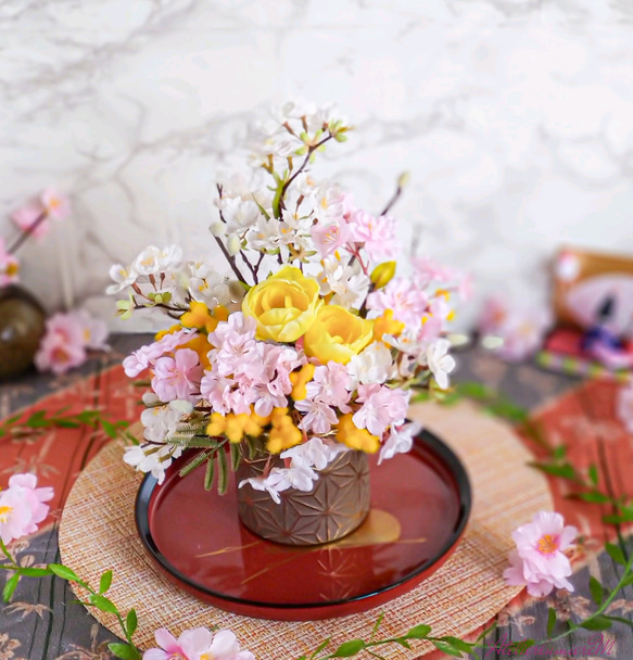 桜とチューリップとミモザの歓びの春❀ 12枚目の画像
