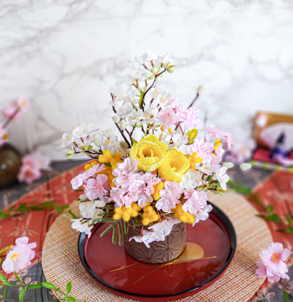 桜とチューリップとミモザの歓びの春❀ 9枚目の画像