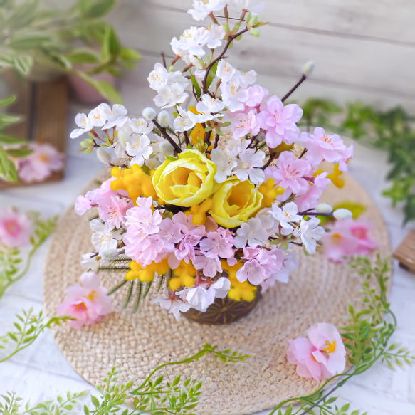 桜とチューリップとミモザの歓びの春❀ 6枚目の画像