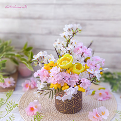 桜とチューリップとミモザの歓びの春❀ 1枚目の画像