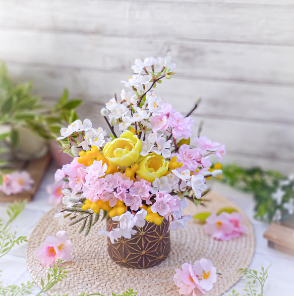 桜とチューリップとミモザの歓びの春❀ 4枚目の画像