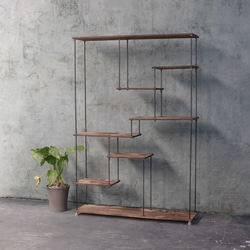 wood iron shelf 1340*910*225〈ブラウン〉 2枚目の画像