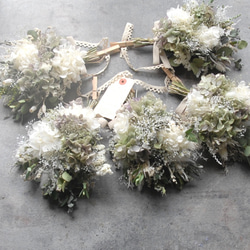 スワッグ5個セット＊ガーランド~natural草原の紫陽花♪〜プリザーブド  