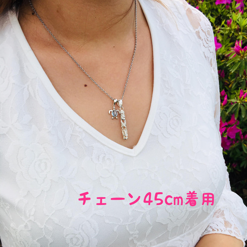 ハワイアンジュエリー プルメリア 透かし彫り 天然石 カイヤ