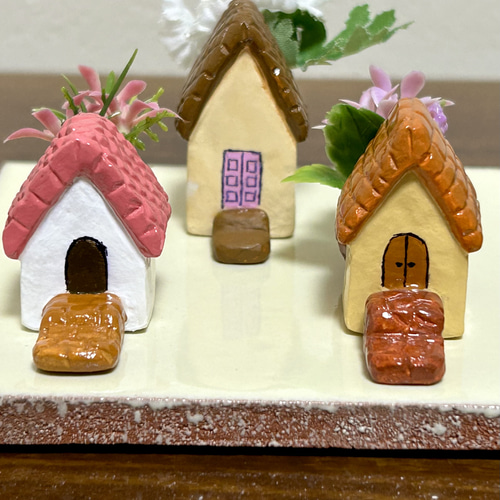 花の家⭐︎石塑粘土 立体・オブジェ yucca⭐︎ 通販 17083503｜Creema