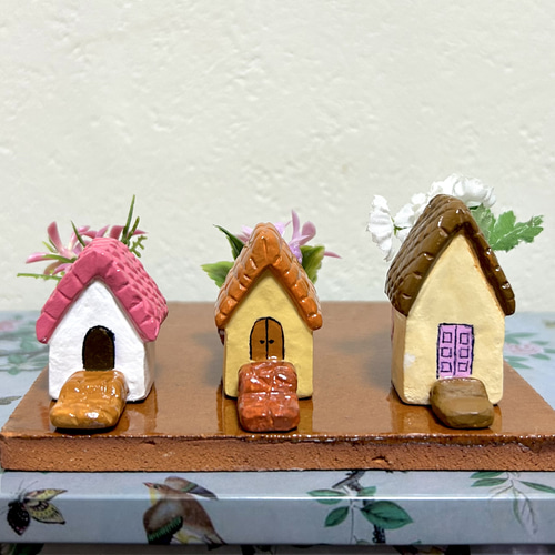 花の家⭐︎石塑粘土 立体・オブジェ yucca⭐︎ 通販 17083503｜Creema