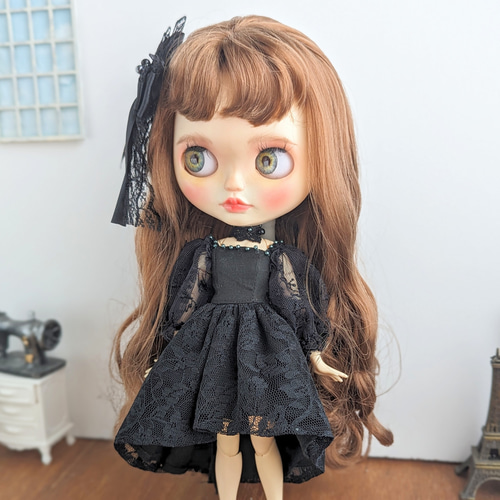 ブライスアウトフィット 1039※ブライスアウトフィット※黒のフィッシュテールスカート