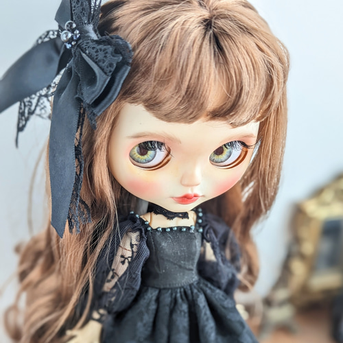 1039※ブライスアウトフィット※黒のフィッシュテールスカート