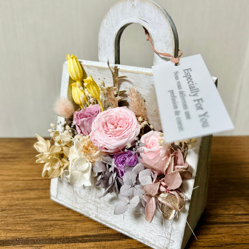 HANDMADE プリザーブドフラワー アレンジメント 母の日 ウッドショッパー HANDMADE プリザーブドフラワー アレンジメント 母の日 ウッド