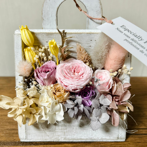 プリザーブドフラワー・WOODショッパーズアレンジメント S