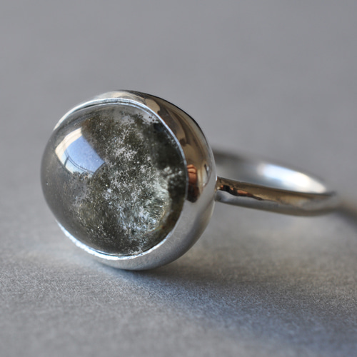 ⭐︎【天然】グリーン ガーデン クォーツ リング s925 9mm ⭐︎【天然】グリーン ガーデン クォーツ リング s925 9mm