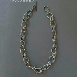 ボリュームチェーンブレスレット ビックチャンキーチェーン ミックスチェーン オールステンレス モード 金属アレルギー対応 5枚目の画像