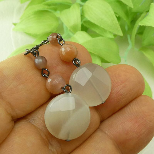 サンストーン月 3weyピアスチャーム☆