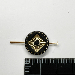 【約16mm   20個】 ヴィンテージ風アクリルビーズ　コイン型 貫通  ライトブルー×シルバー アンティーク風 4枚目の画像