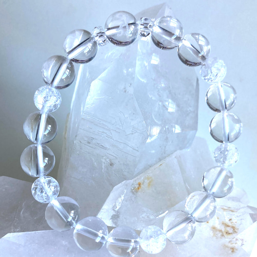 天然水晶♪】梵字（干支）六芒星お守りブレスレット♪メンズMサイズ 