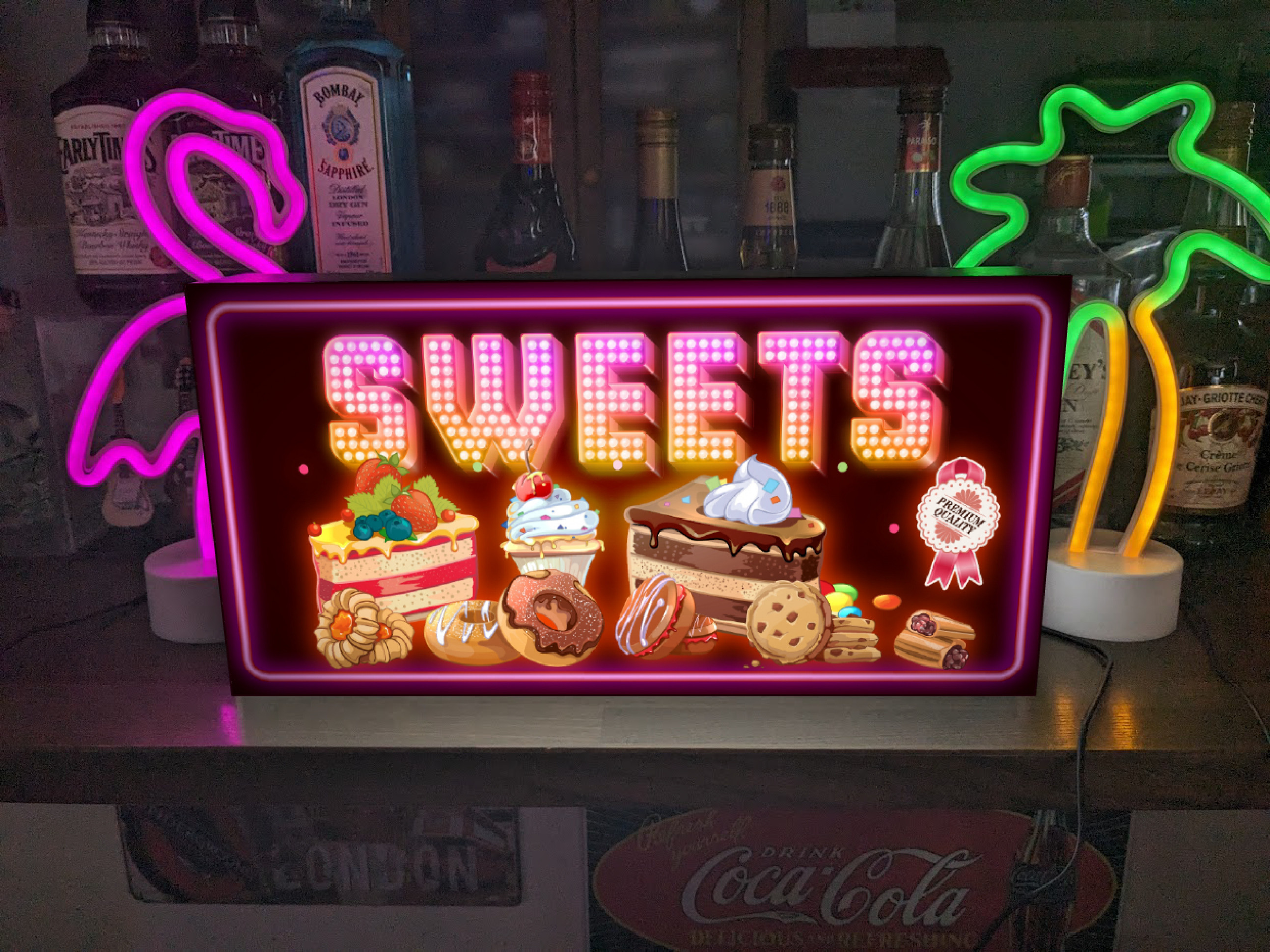 Lサイズ】チュロス お菓子 洋菓子 カフェ 看板 置物 雑貨 ライトBOX