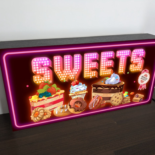 クレープ 洋菓子 スイーツ 営業中 店舗 照明 看板 置物 雑貨 ライトBOX クレープ イチゴ バナナ チョコ 洋菓子 スイーツ 営業中 店舗