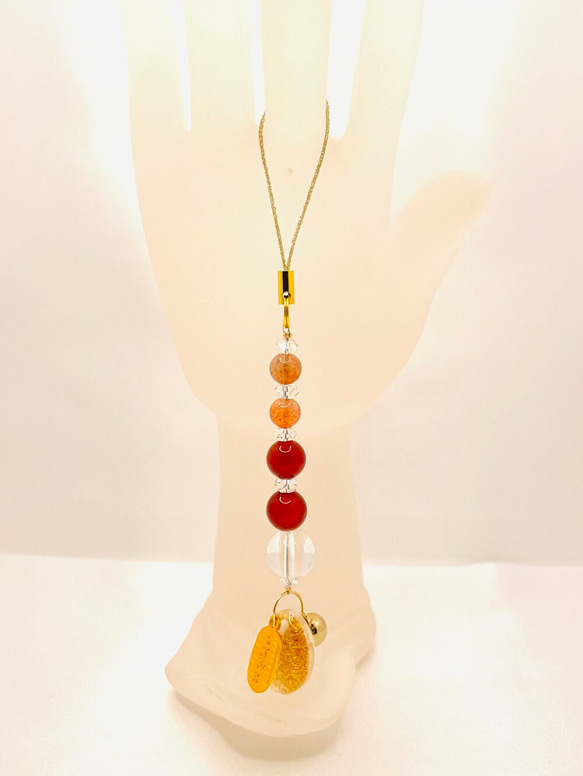 ☆御守り【玉置神社/ストラップ】サンストーン/カーネリアン/水晶