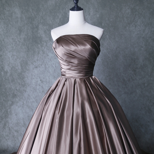 カラードレス　ブラウン　Aライン　ウェディングドレス 楽天市場】一部即納 カラードレス ウェディングドレス