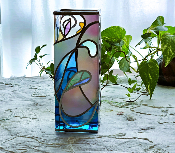 《仙女的花園～藍色》玻璃花瓶 第6張的照片