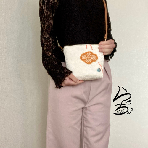 kimono】着物リメイク 七五三絞り スマホショルダー＊ポシェット