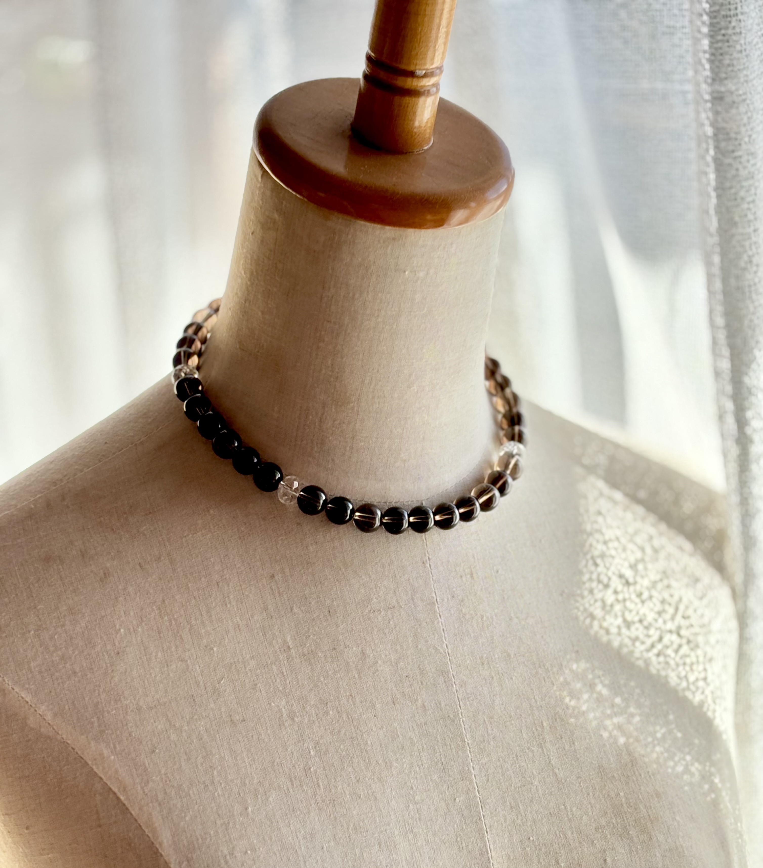 大玉スモーキークォーツのチョーカー<特別価格＞ 4,920円