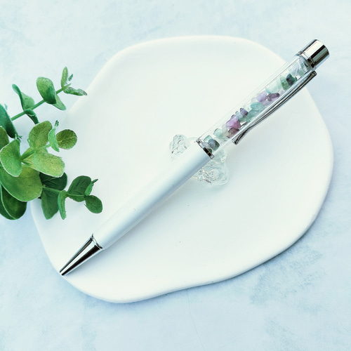先行販売㉕ / 天然石 カスタムボールペン フローライト フローライト」天然石 ボールペン ギフト プレゼント ペン・筆記