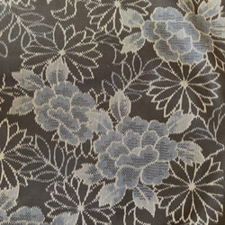 *和服布* 大島紬 這是一種半寬切馬風格成人平子帶，採用大花、春亞紡和西陣織材料製成。長450cm。 第10張的照片