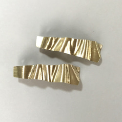 真鍮　リップルバレッタ　約90x22mm 新作 1枚目の画像