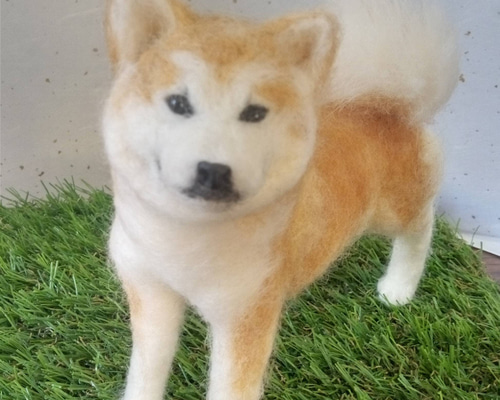 羊毛フェルト犬　ちろ d4f4808f2881d8a14646d0021b7909