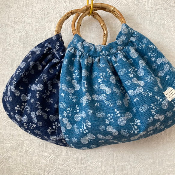 ハンドメイド がま口 バッグ クラッチ ringo グリーン ミナ