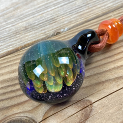 Fume Dot Glass Flower Implosion ボロシリケイトガラスペンダント WITF4 11枚目の画像