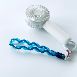 HIRASUKEリストストラップ【透明×編む】：セミオーダー： 2枚目の画像