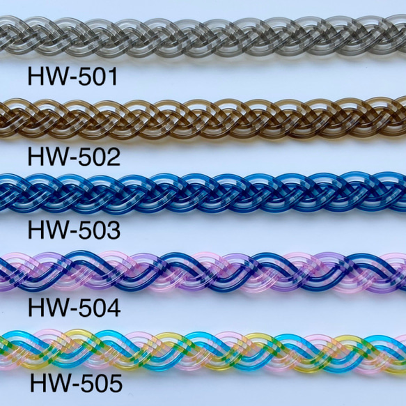 HIRASUKEリストストラップ【透明×編む】：セミオーダー： 6枚目の画像