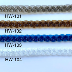 HIRASUKEリストストラップ【透明×編む】：セミオーダー： 8枚目の画像