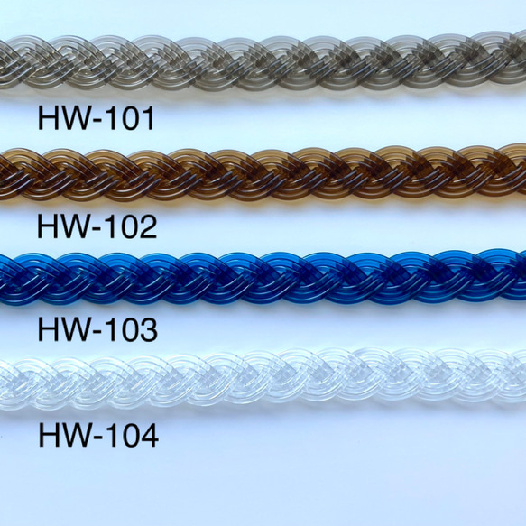 HIRASUKEリストストラップ【透明×編む】：セミオーダー： 8枚目の画像