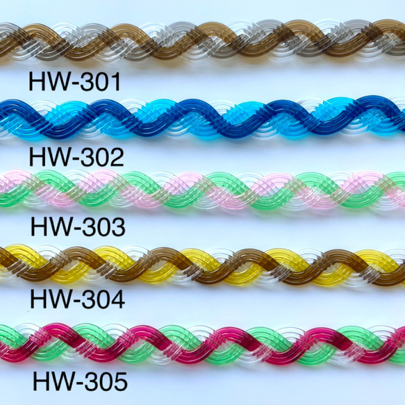 HIRASUKEリストストラップ【透明×編む】：セミオーダー： 5枚目の画像