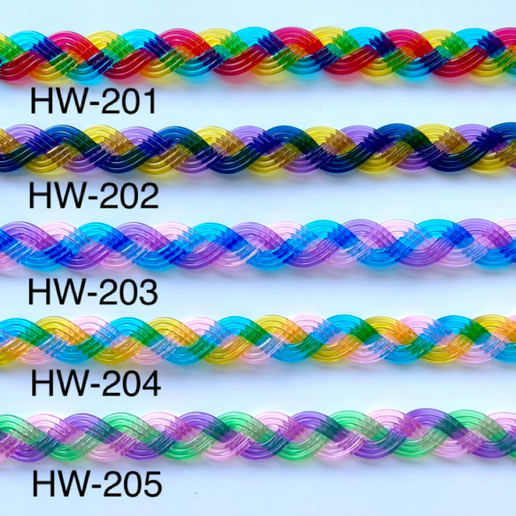 HIRASUKEリストストラップ【透明×編む】：セミオーダー： 4枚目の画像