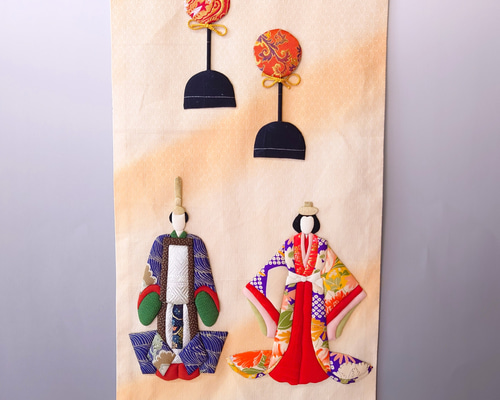 和布からお雛様　タペストリー 和布からお雛様 タペストリー 楽天市場】お雛様 ミニ（タペストリー