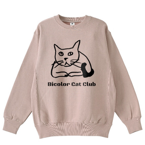 Bicolor Cat Club 白黒猫クラブ トレーナー ゆるめ 裏起毛 スウェット