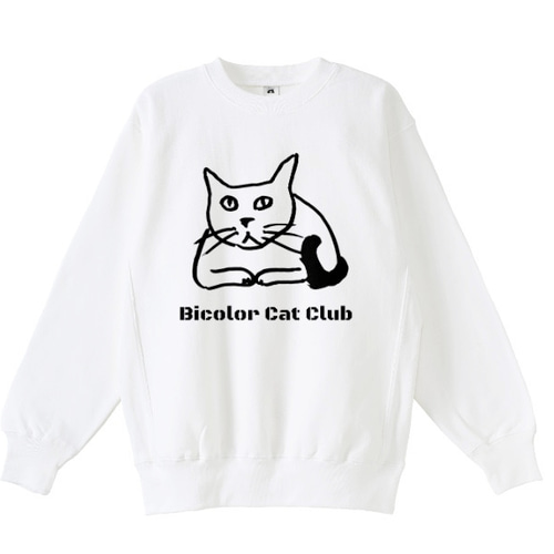 Bicolor Cat Club 白黒猫クラブ トレーナー ゆるめ 裏起毛 スウェット