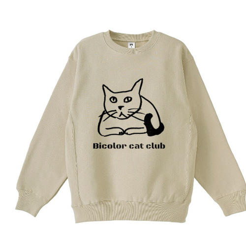 Bicolor Cat Club 白黒猫クラブ トレーナー ゆるめ 裏起毛 スウェット